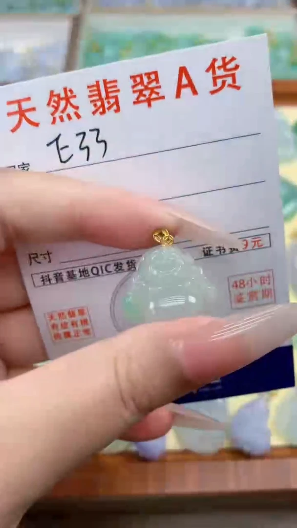 颈饰未镶嵌翡翠天然A货翡翠挂件