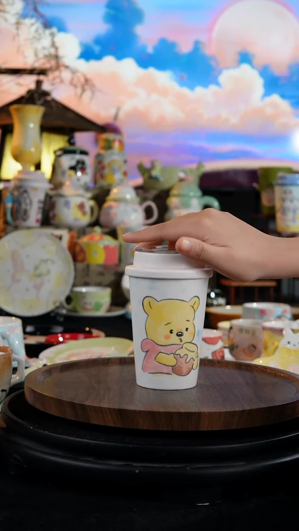 陶瓷便携款手工手绘景德镇陶瓷瑕