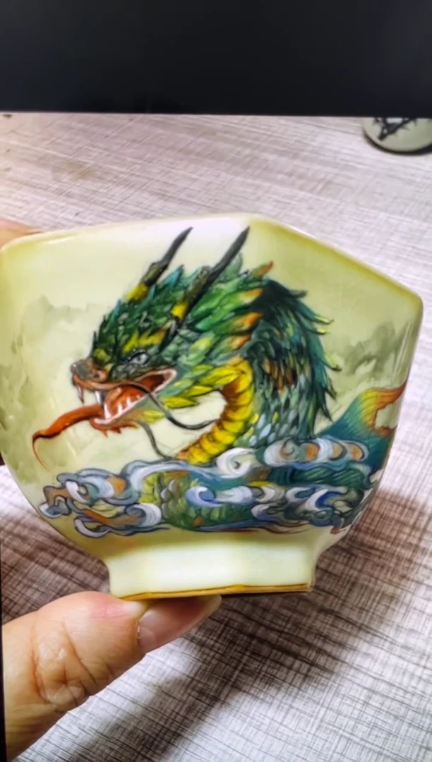 【闪购商品】余秀华彩绘八方杯（蛇）