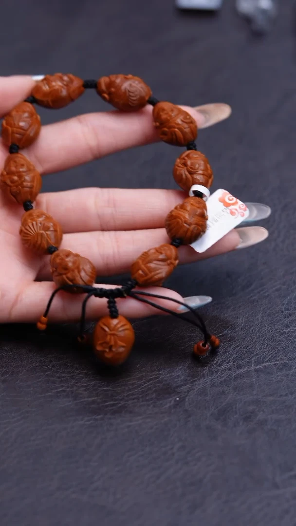 橄榄核手串/手链砖面小籽财神