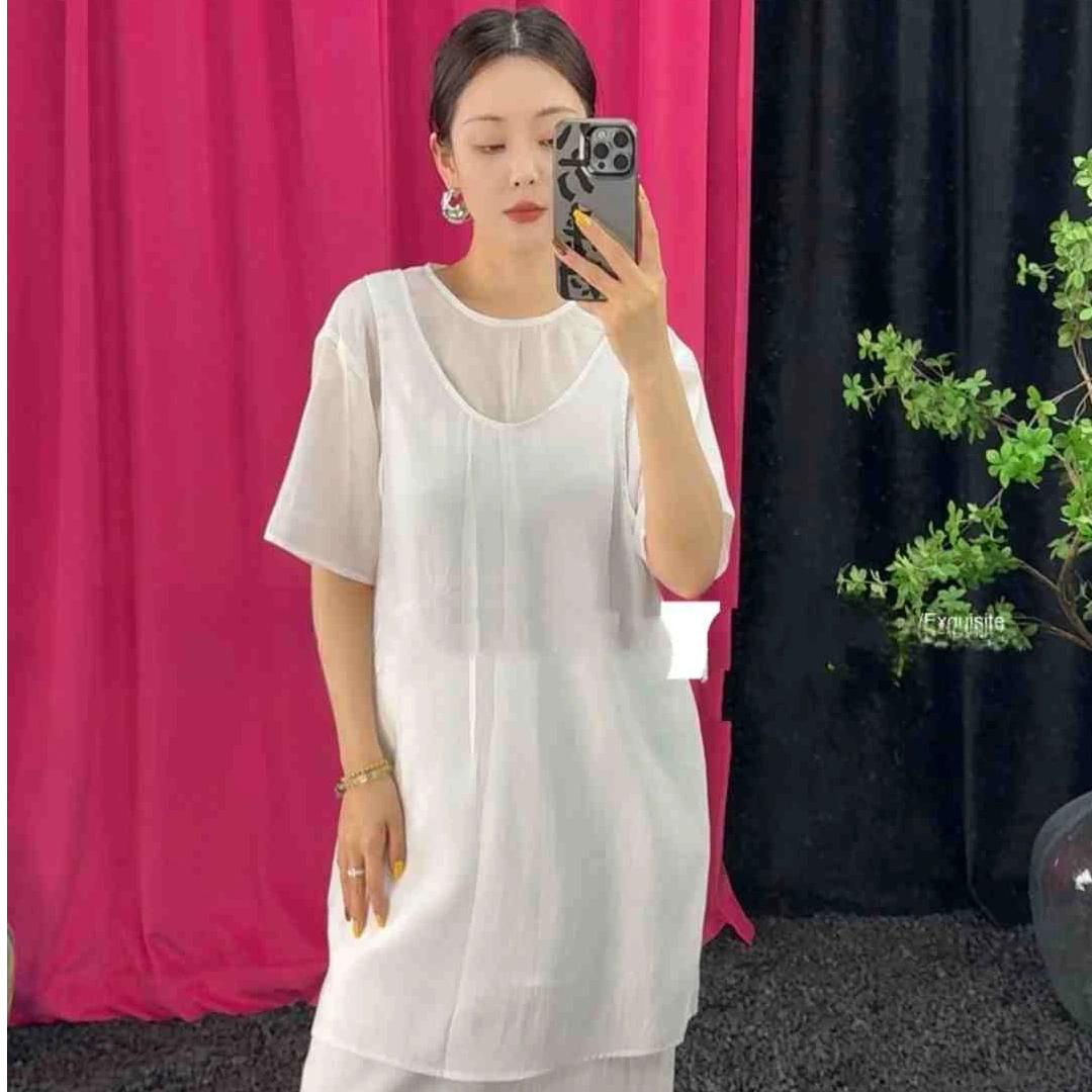 【c11】白色三件套女