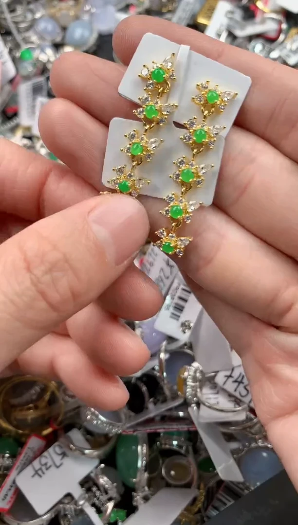 银S925镶嵌戒指翡翠444    6