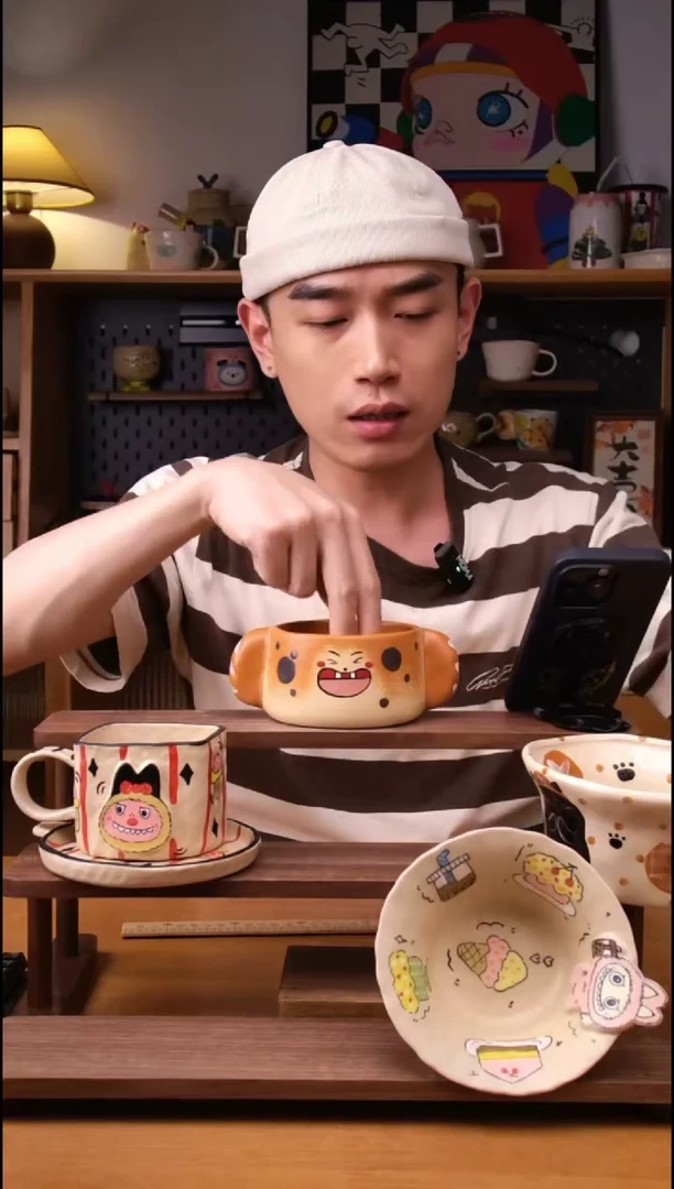 杯子景德镇可爱设计师款陶瓷