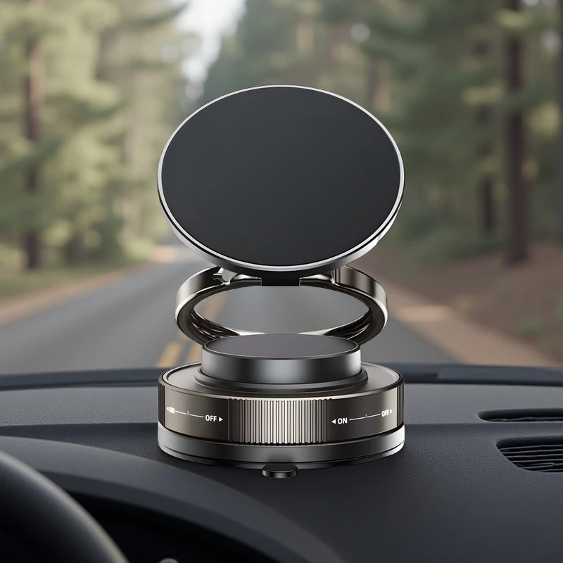 手机支架车载真空吸附强力磁吸滴胶吸盘式底盘汽车内导航通用车上