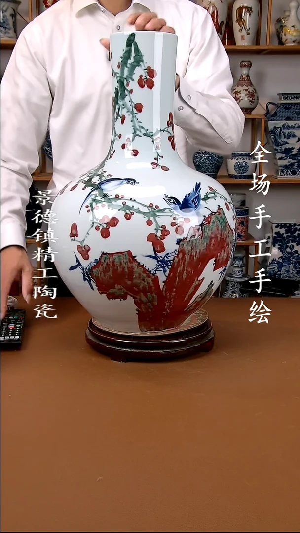 瓶景德镇手工手绘陶瓷摆件21