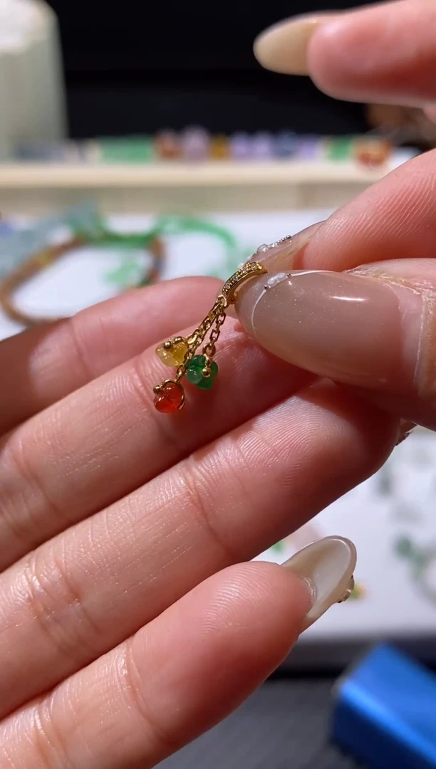 未镶嵌定制翡翠小桂花提溜  买断不退换