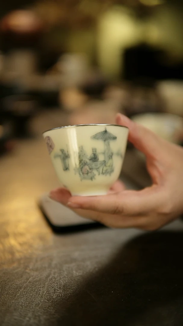 阿眠     宋田手作青花主人杯