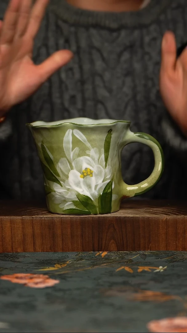 瓷片釉下彩手工手绘同款