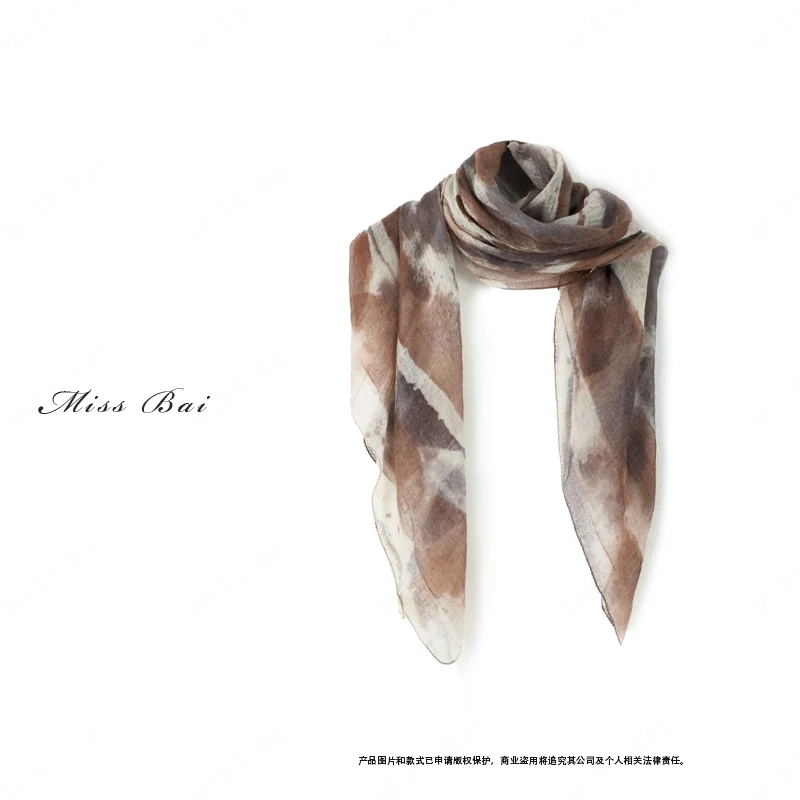 PAMIR-秋冬新款女精纺羊绒休闲百搭披肩围巾ZG003