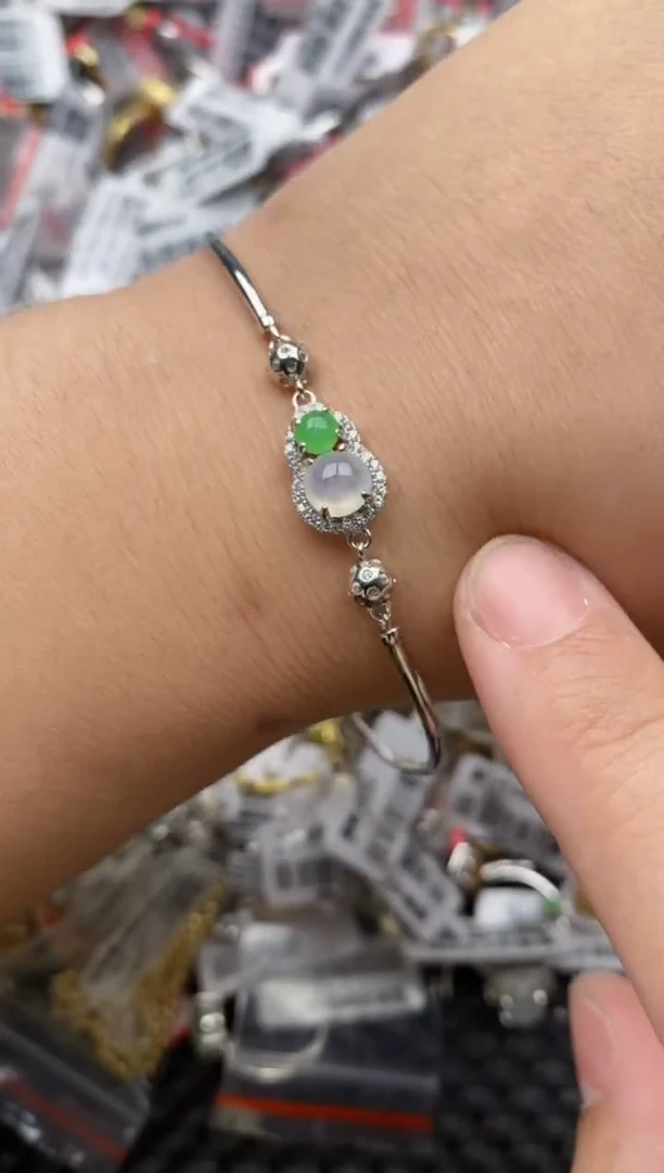 【闪购商品】翡翠戒指银S925镶嵌5555---8