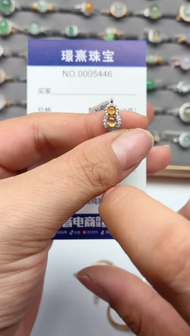 银S925镶嵌戒指翡翠.