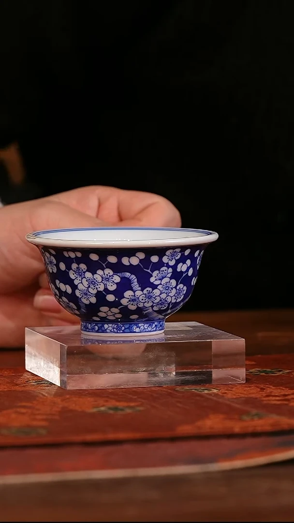 瓷姑娘-小桥窑冰梅系列-压手杯