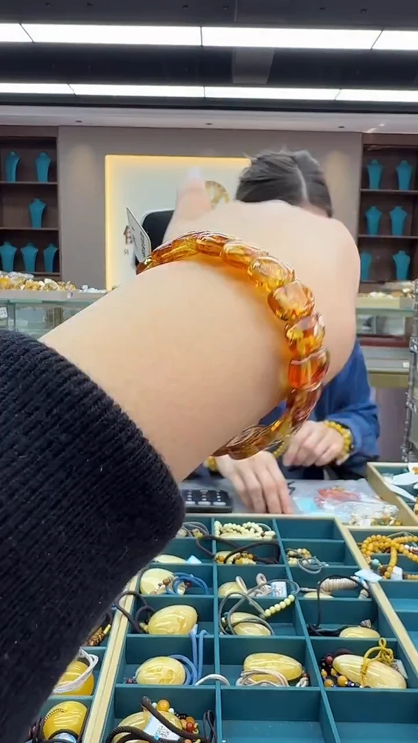 手链琥珀未镶嵌308秒拍号 假一罚三