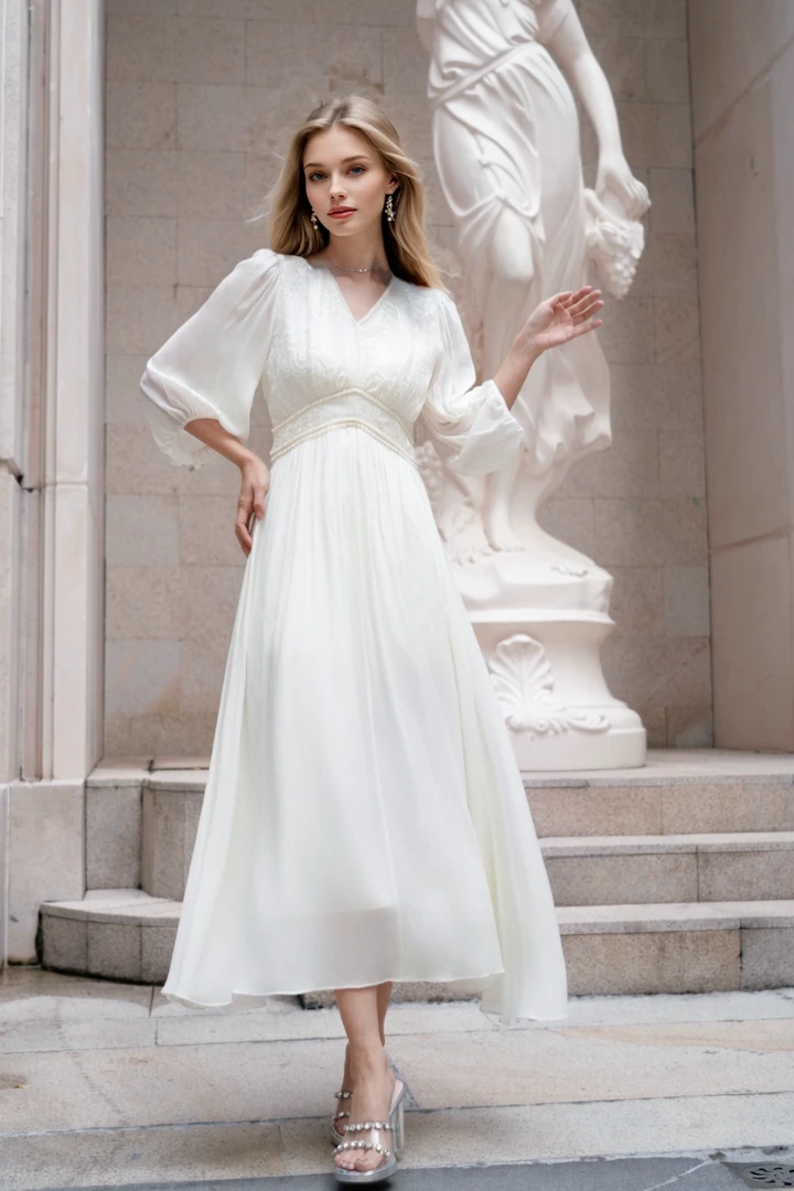 6102法婕西2025新款气质显瘦真丝连衣裙