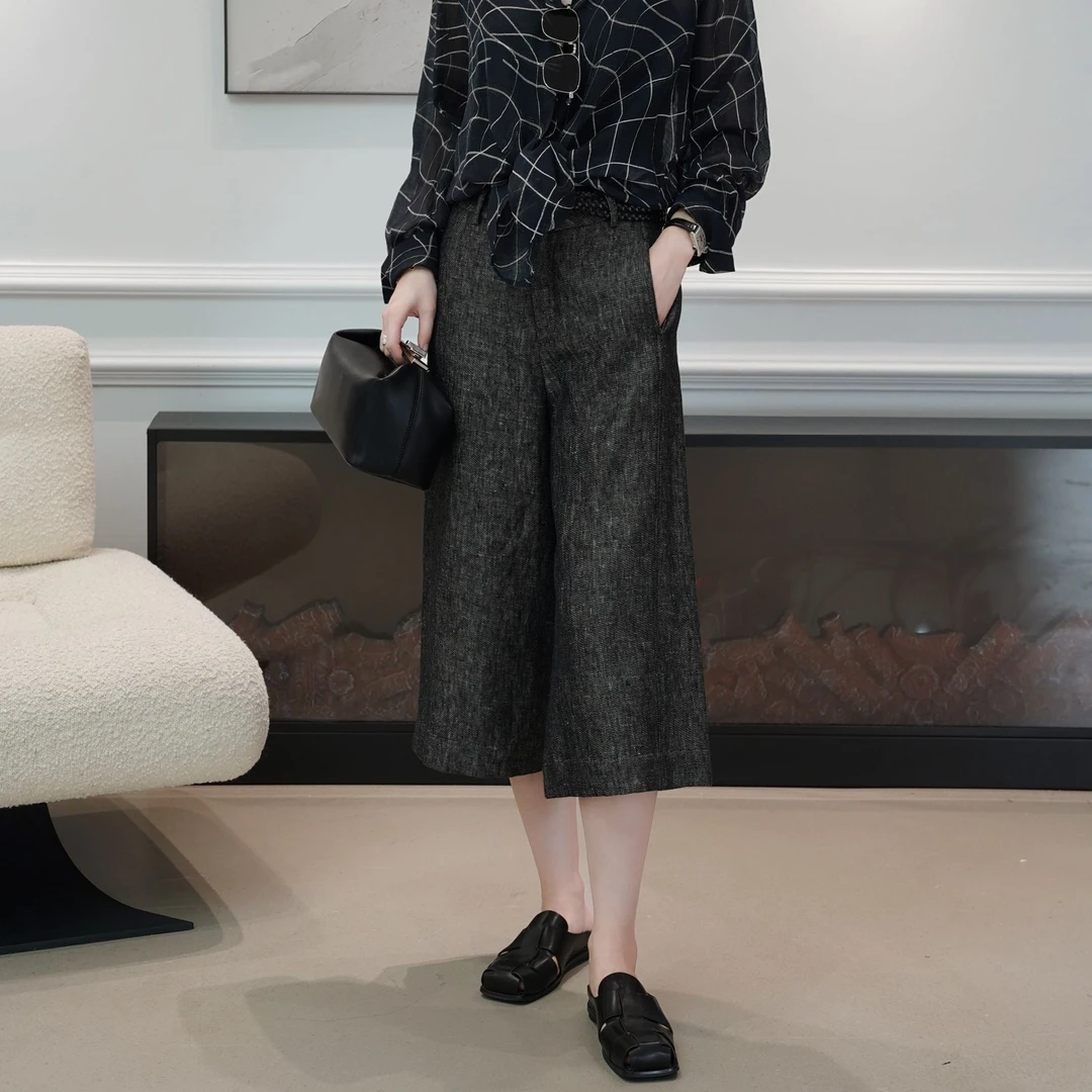 【本命神裤】MORELAN老钱风慵懒百搭阔腿直筒5分休闲裤ML-26278