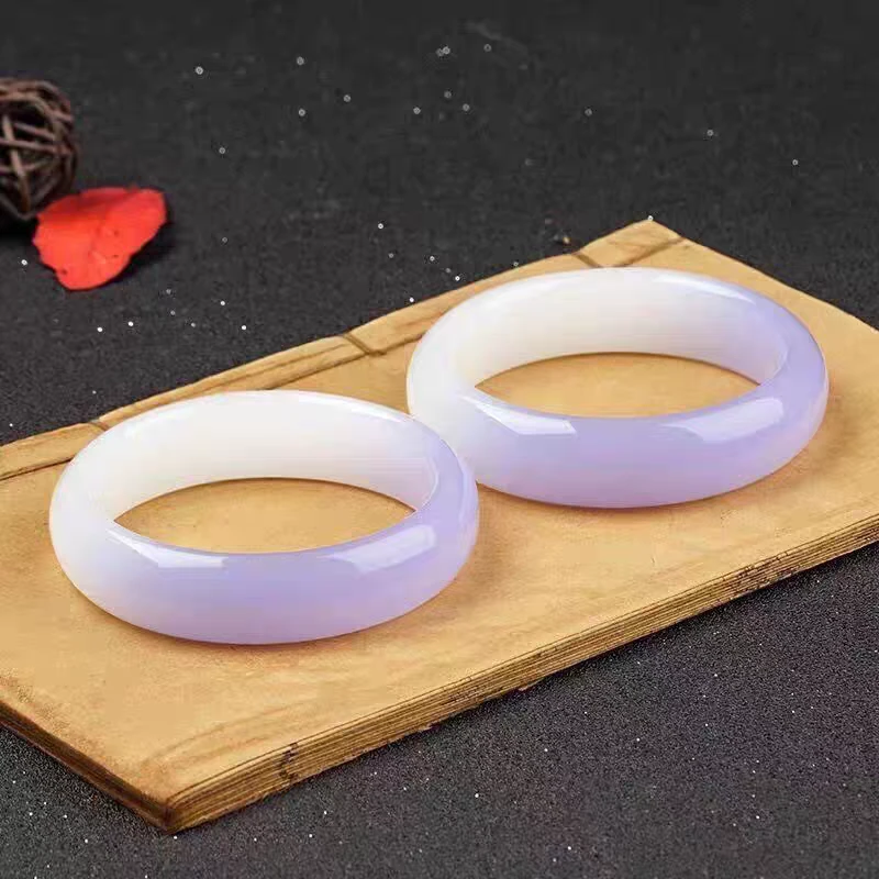 A290号精品紫白双色正圈手镯随机发