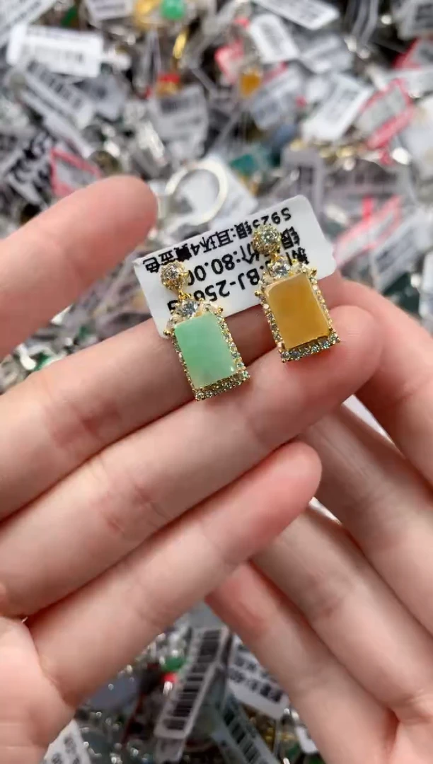 银S925镶嵌戒指翡翠555---3