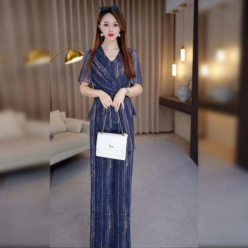 拉夏贝尔轻奢小众高级感穿搭职业套装女2025夏季贵妇时尚洋气减龄
