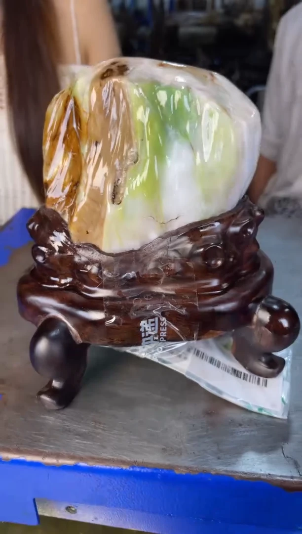 未镶嵌摆件硅化玉14