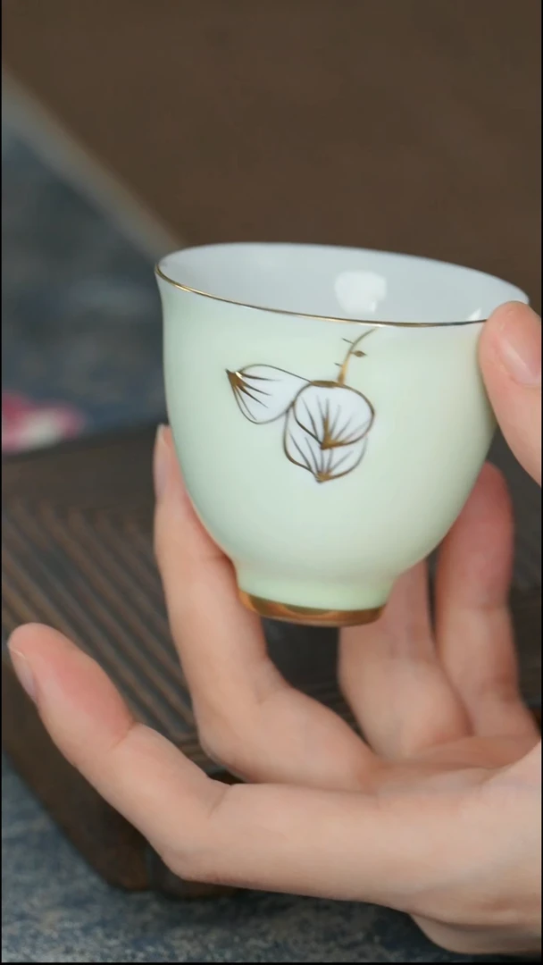 【淡青色】【莲花美人杯】【9西泠纸盒】