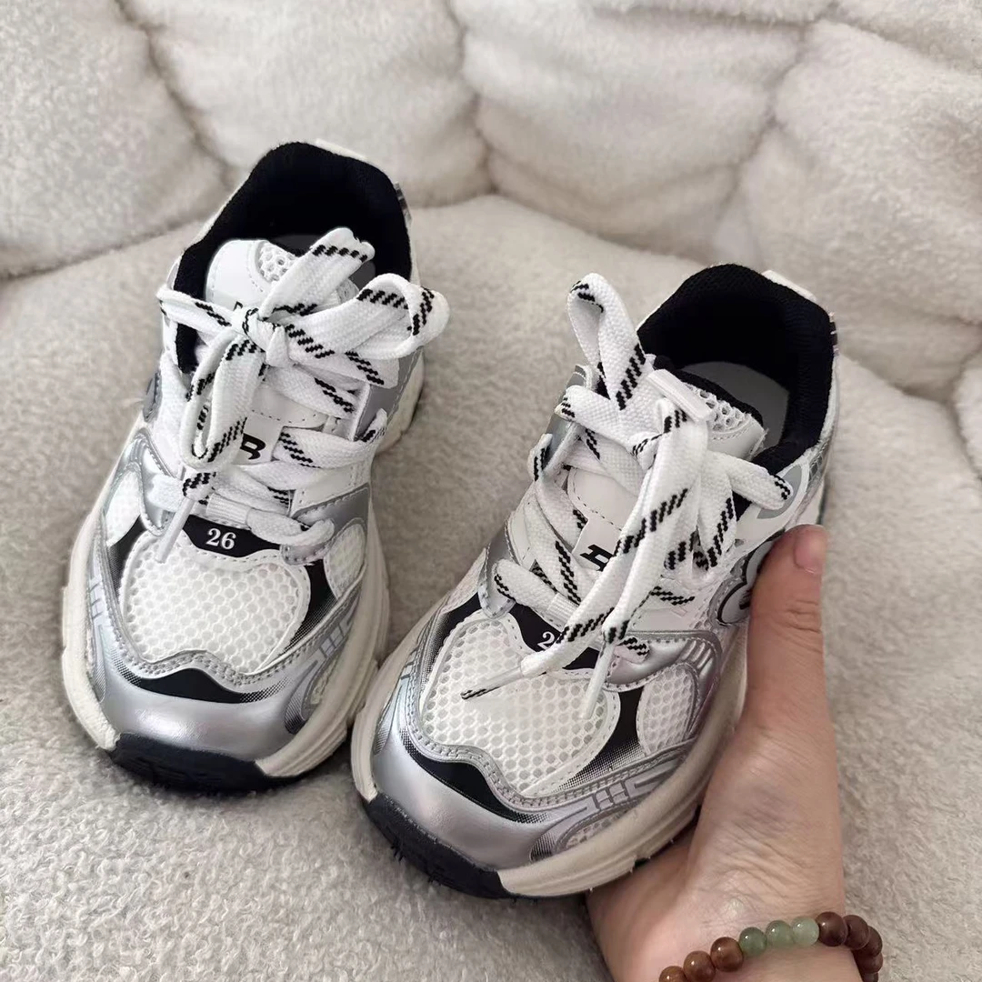 29003-1萌萌儿童时尚百搭舒适单网运动老爹鞋