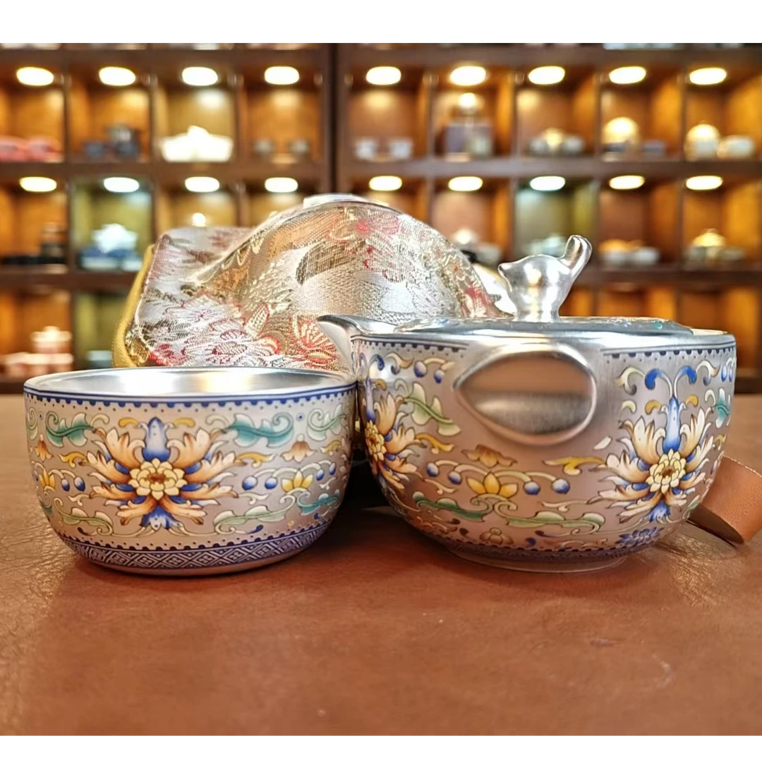 斗彩宝相手抓壶1221