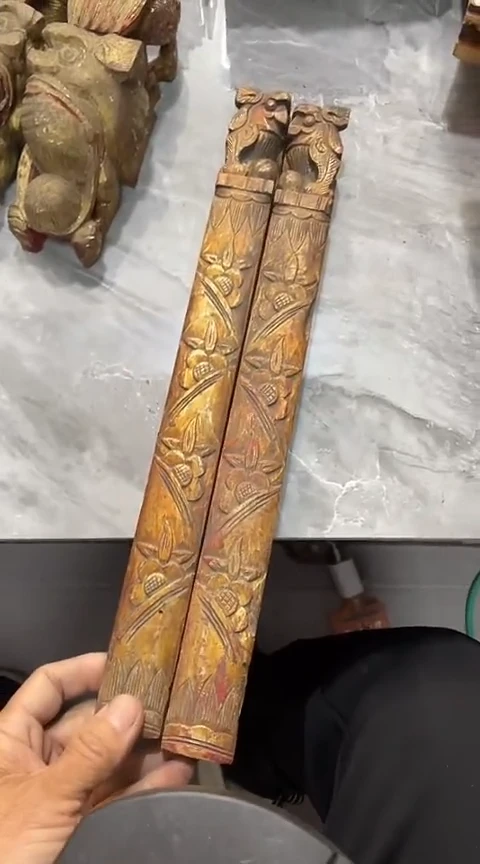 【闪购商品】香榧木2个孤品木雕60