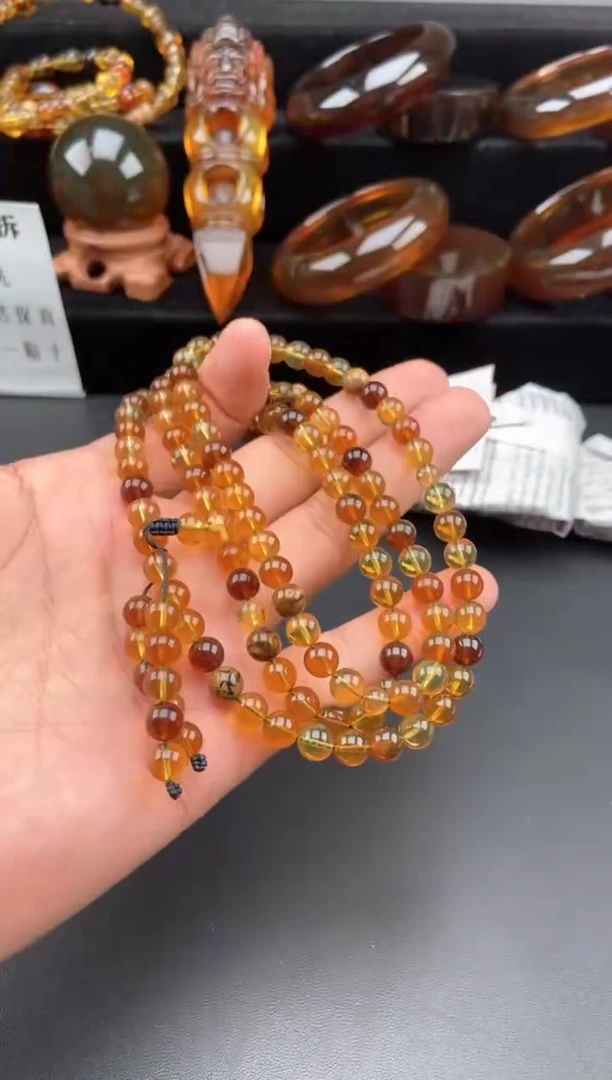 【闪购商品】琥珀手链未镶嵌多宝108项链【多样性发货其中一】