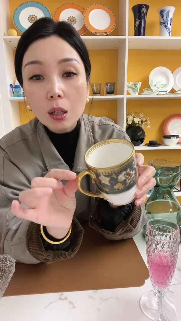 瓷则武 高定马克杯灰色微瑕