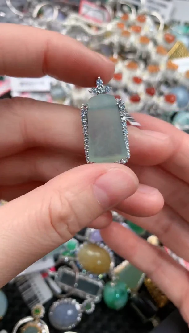 银S925镶嵌戒指翡翠777---5