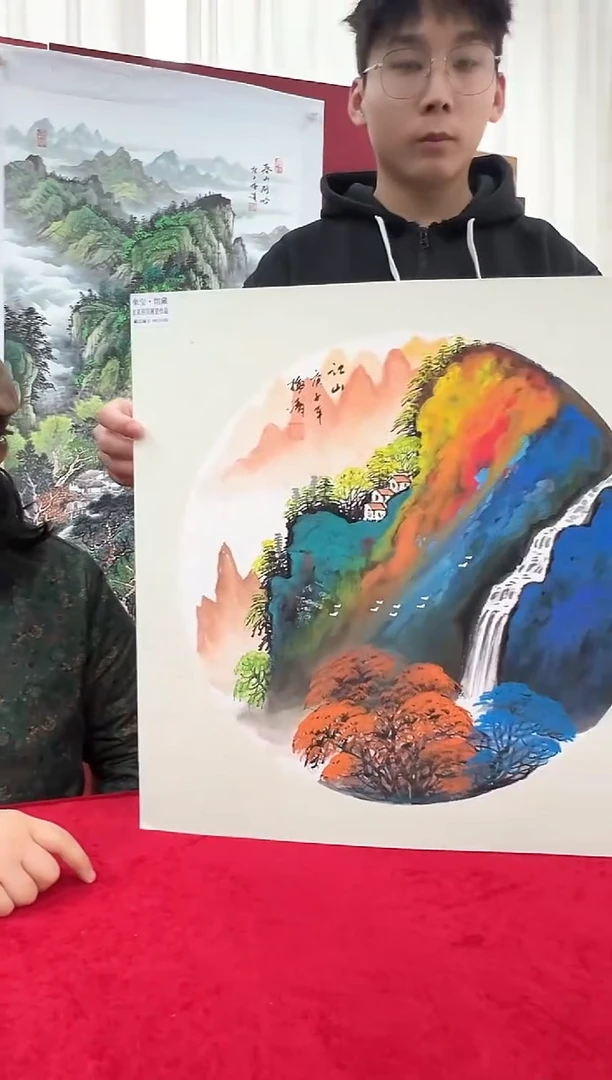 国画梅清老师1平尺山水卡纸作品