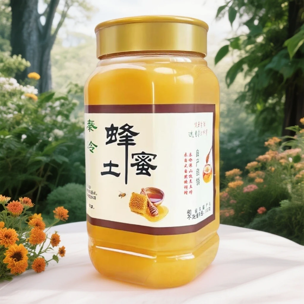 深山秦岭土蜂蜜农家自产自销纯正正宗蜜源百花蜜纯天然山花结晶蜜