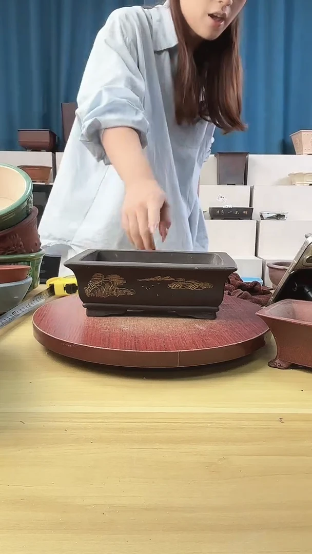紫砂花盆花盆浅草紫砂花盆