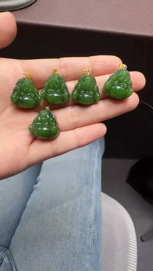 颈饰18K金镶嵌和田玉85-598-10.13多样性拍一发一