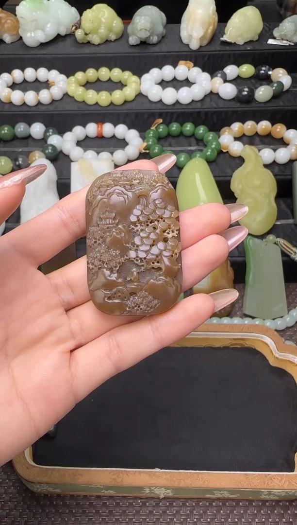 和田玉未镶嵌挂件和田玉挂件