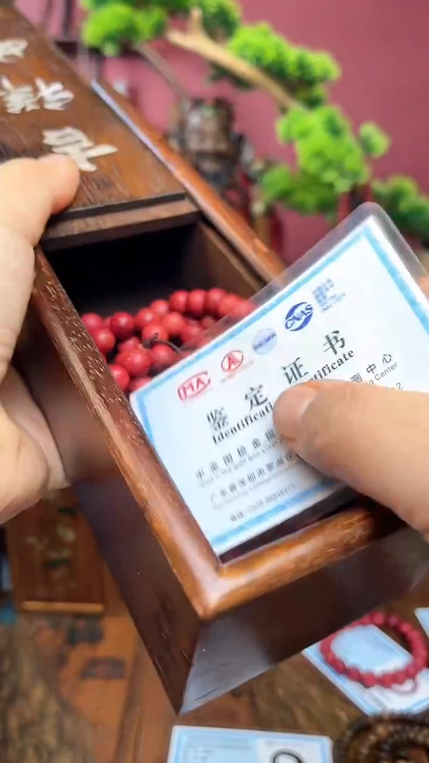 【闪购商品】木中之❤王妍妍好物12-红多圆0.8-木盒