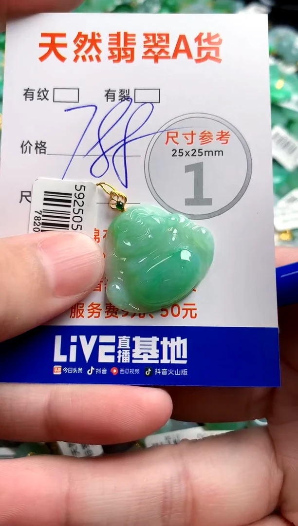 翡翠18K金镶嵌颈饰1052697115