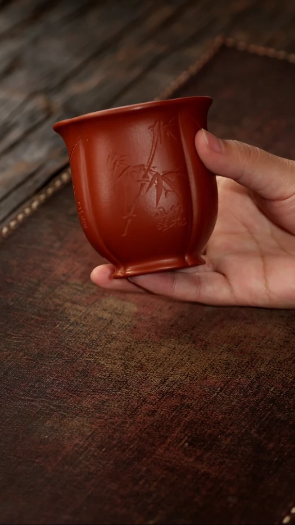 茶杯紫砂非遗茶器-四君子