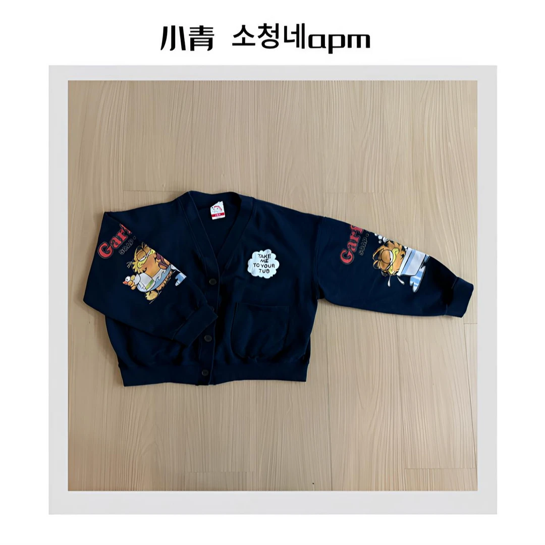 韩国东大门 公鸡/袖子加菲猫洗澡卫衣外套