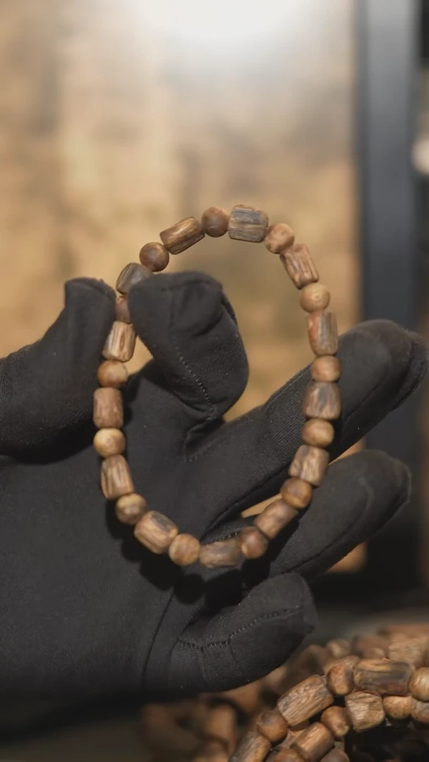 手串沉香妙*花海南绿奇楠随型单圈手串