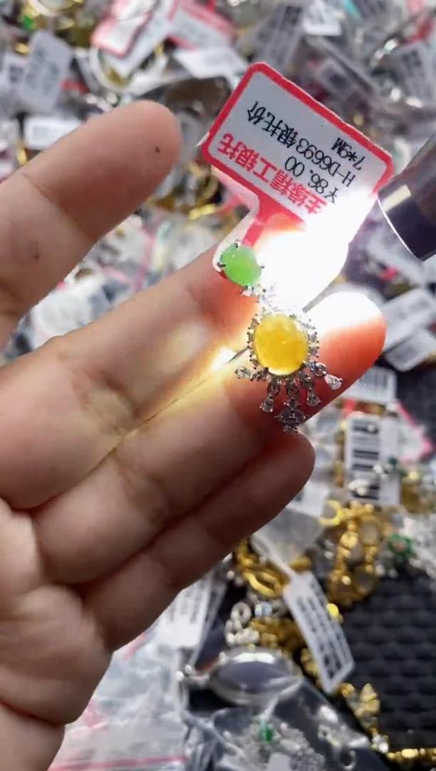翡翠戒指银S925镶嵌333    9