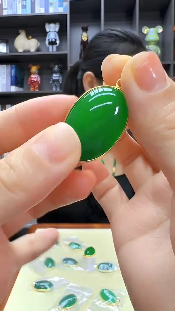 颈饰14K金镶嵌翡翠丹丹diy劲饰