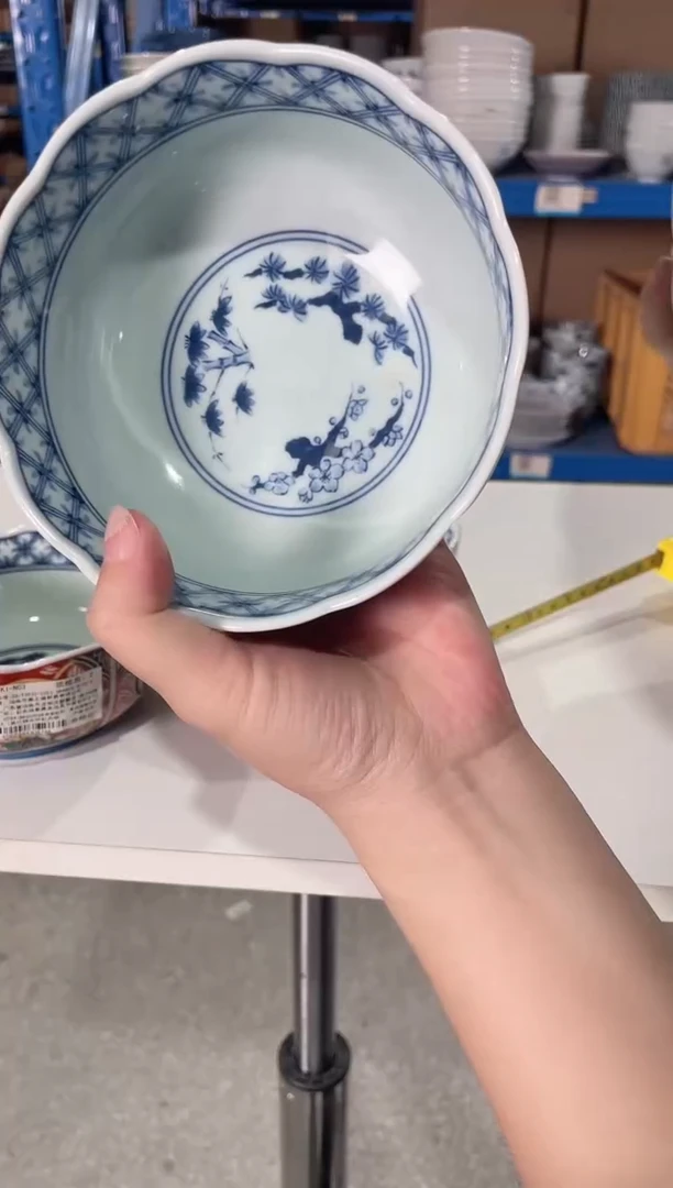 陶瓷锦唐草花5.1英寸浪口碗