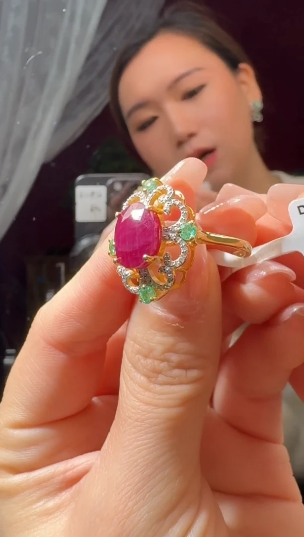 未镶嵌戒指红宝石天然红宝石戒指