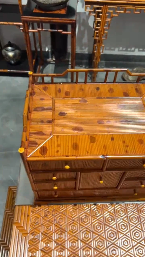 竹欣*湘妃竹收纳柜首饰盒