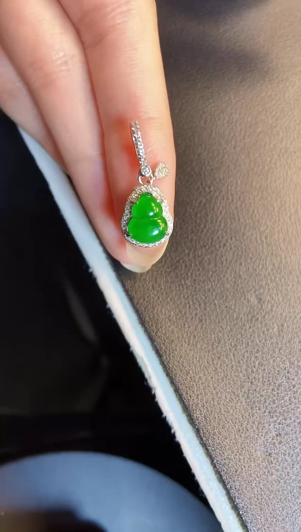 吊坠(不含链)银S925镶嵌翡翠1
