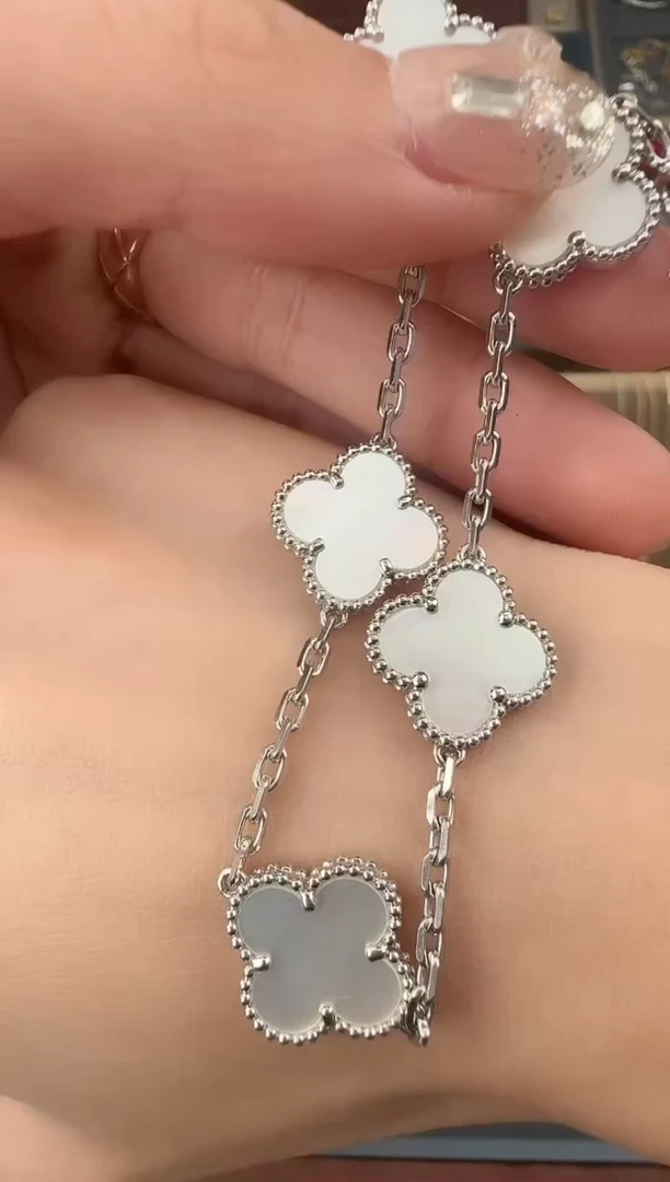 【闪购商品】贝壳手链18K金镶嵌白五花手链（高定款）