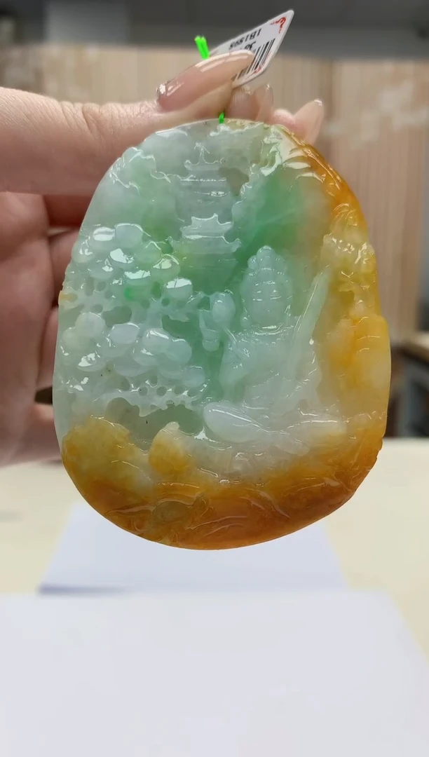 定制翡翠未镶嵌5124jw-毛货挂件77