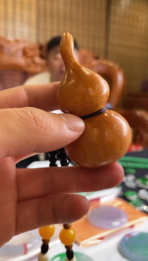 黄花梨/降香黄檀把件晴*～黄花梨葫芦手把【多样性发其一】G0S10698