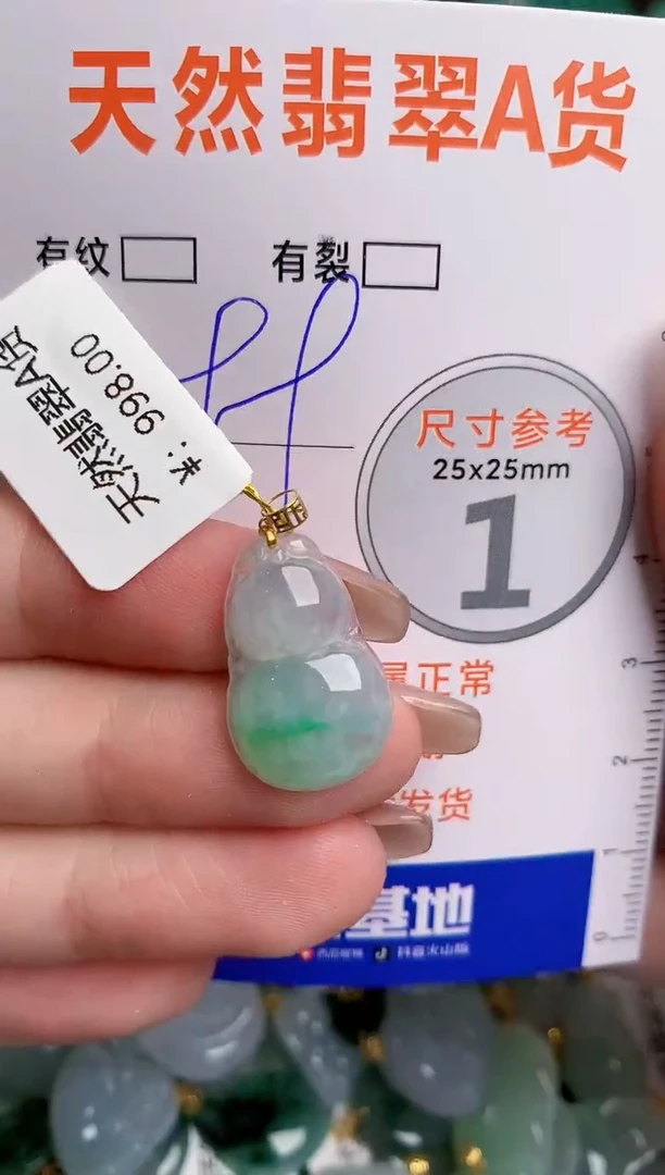 翡翠18K金镶嵌颈饰24001776